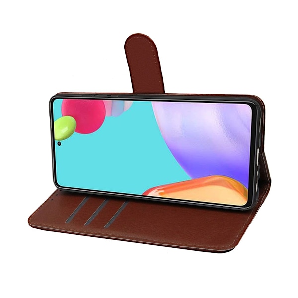 Samsung Galaxy A72 5G Plånboksfodral med Stativ - Brun