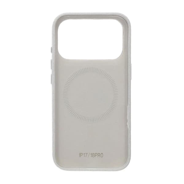Crystal Grain Full Wrap Magnetic PU Leather Case For iPhone 17 Pro/18 Pro White