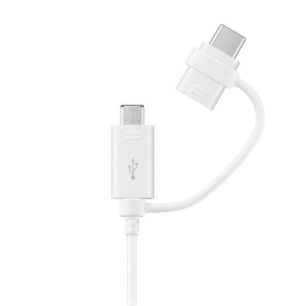 Original Samsung EP-DG930 2-i-1 Combo USB-A till Micro-USB + USB-C 1,5 m Svart