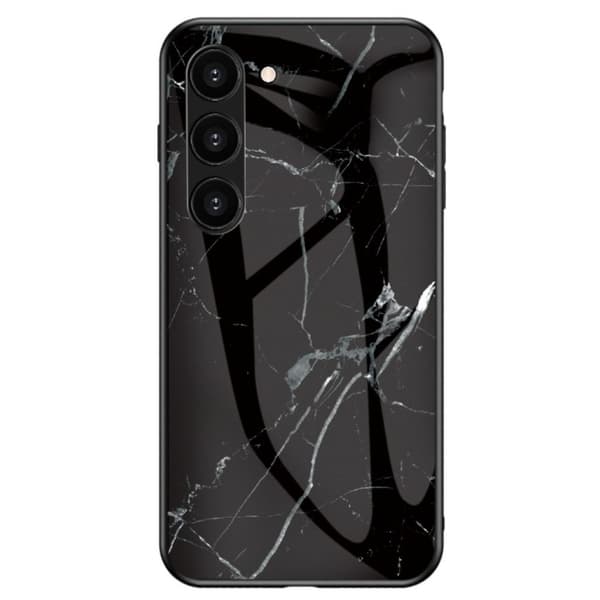 Samsung Galaxy S23 case with a marble design - Black