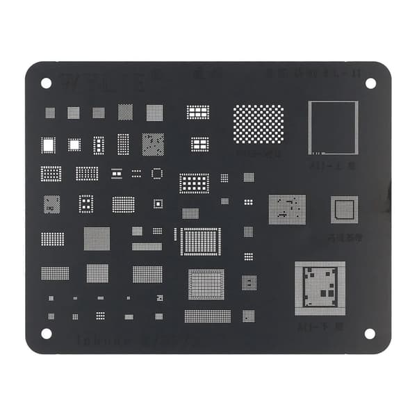 BGA Reballing Stencil kit set For iPhone 8/8 Plus/X Black Steel CPU IC Chip Tin Soldering Net