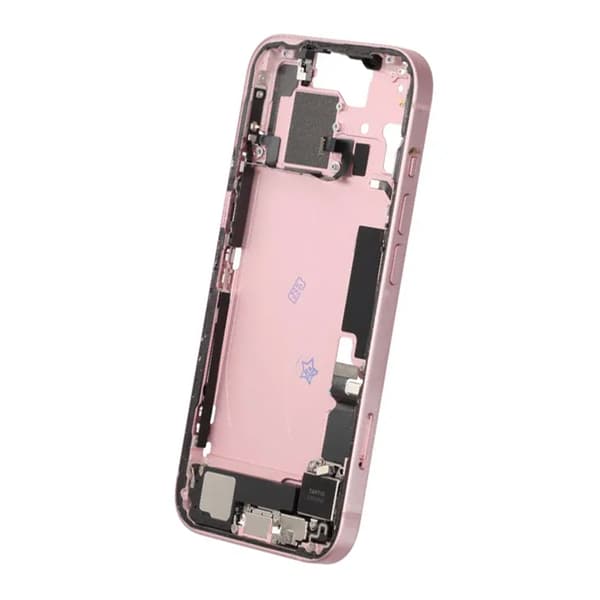 Middle frame with small parts for iPhone 15 - Pink OEM