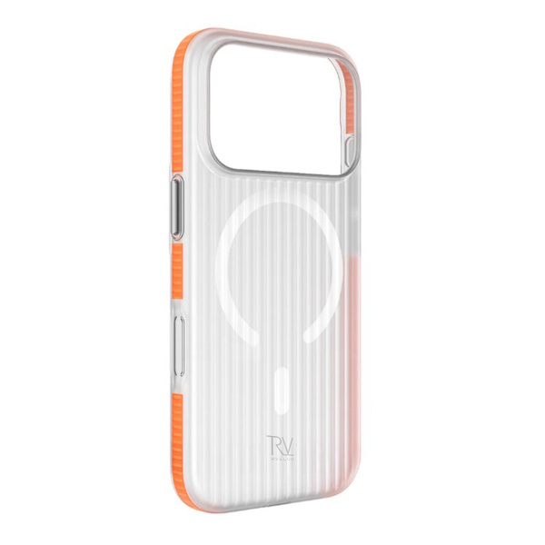 Rvelon Corrugated Magsafe Mobile Case for iPhone 17 Pro - Orange