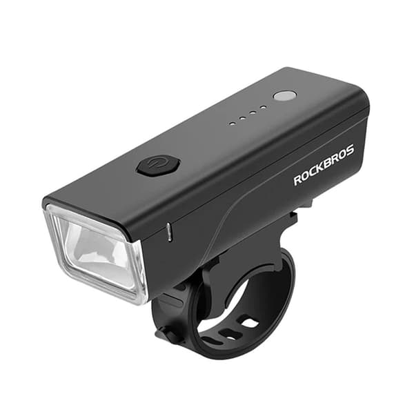 Rockbros Front Bike Light 260 lm, Rechargeable 1500mAh – Black