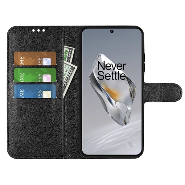 OnePlus 12 5G Plånboksfodral med Stativ - Svart