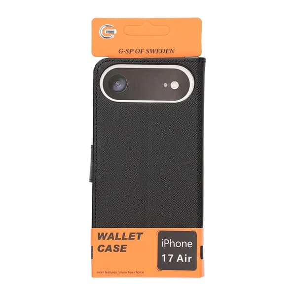 Plånboksfodral med stativ till iPhone Air - Svart