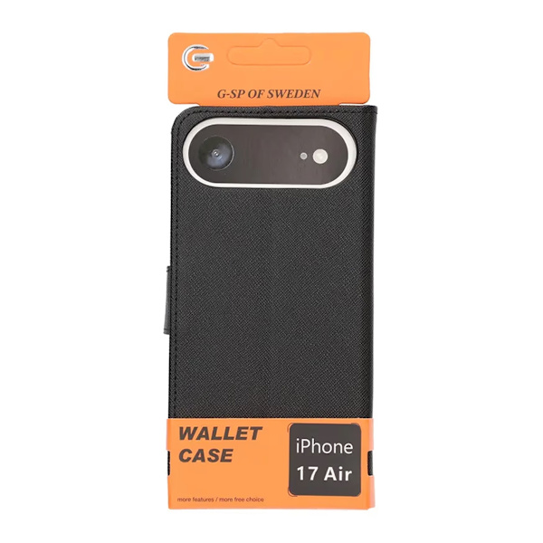 Wallet Case with Stand for iPhone 17 Air - Black