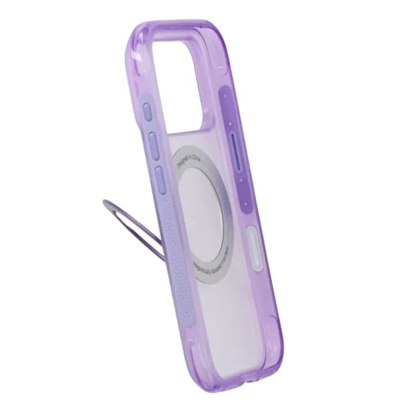 360-degree Rotating Stand Matte Magnetic Shockproof Airbag  Case  For iPhone 17 Pro Max/18 Pro Max Purple