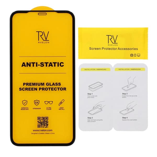 Rvelon Skärmskydd för iPhone 11 och XR - 3D Härdat Glas