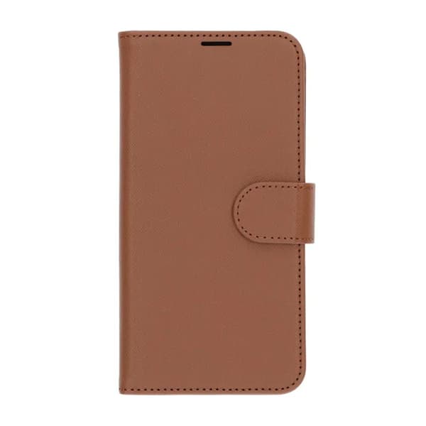 Flip Stand Leather Wallet Case For Samsung A17 Brown