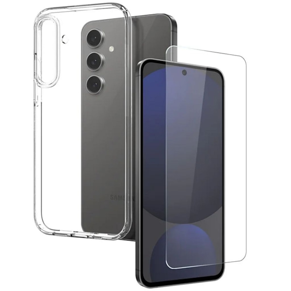 NORTHJO Samsung Galaxy S25 TPU Case with Screen Protector - Transparent