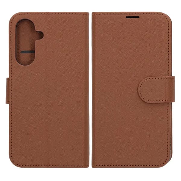 Flip Stand Leather Wallet Case For Samsung A36 Brown