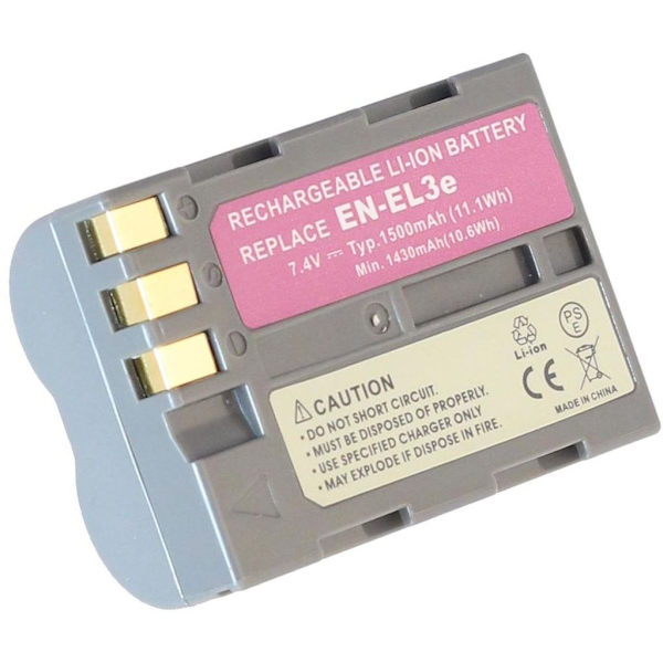 Battery for EN-EL3e replacement battery