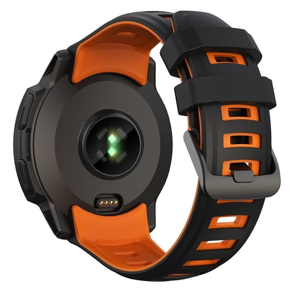 Garmin Instinct 2X Watch Strap Silicone – Black/Orange