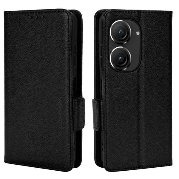 Asus Zenfone 9 5G PU Leather Foldable Cover - Black