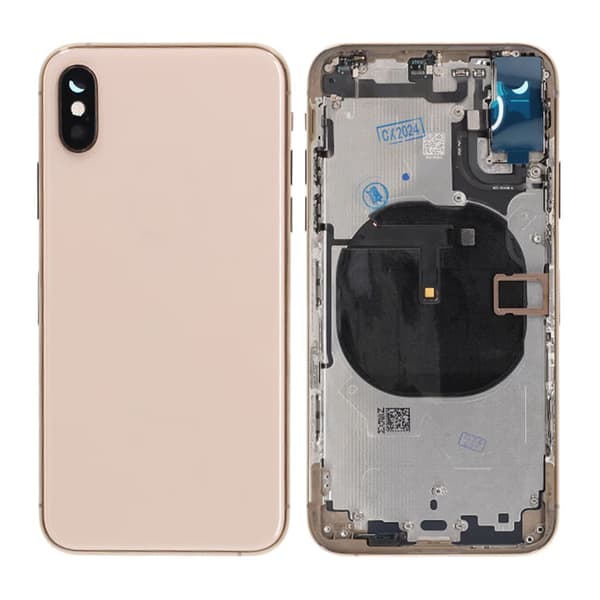 iPhone XS Back Cover with Full Frame Premium - Gold