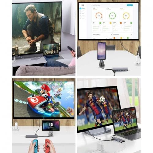 SiGN 7-i-1 USB-C-hub HDMI RJ45 USB-C