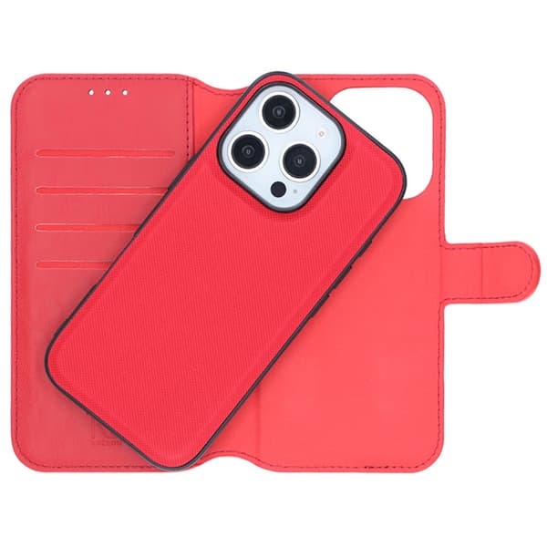 iPhone 16 Pro Plånboksfodral Magnet Rvelon - Röd