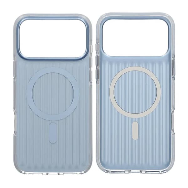 Corrugated Magsafe Mobile Case for iPhone 17 Pro Max - Blue