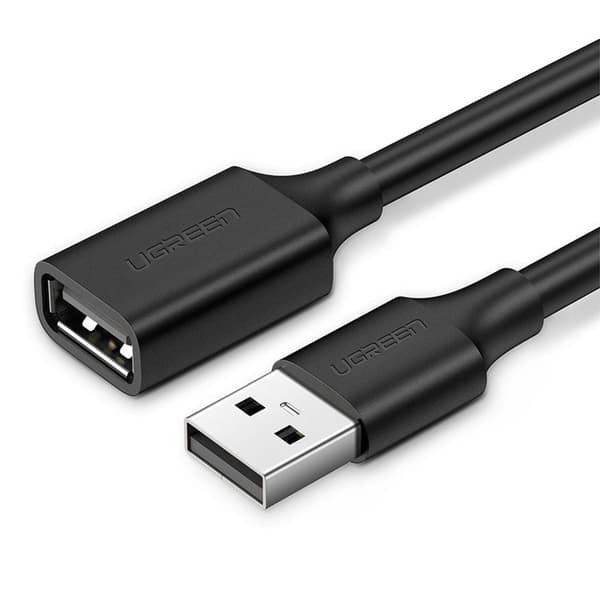 Ugreen USB-A (female) to USB-A (male) cable adapter, 1m - Black