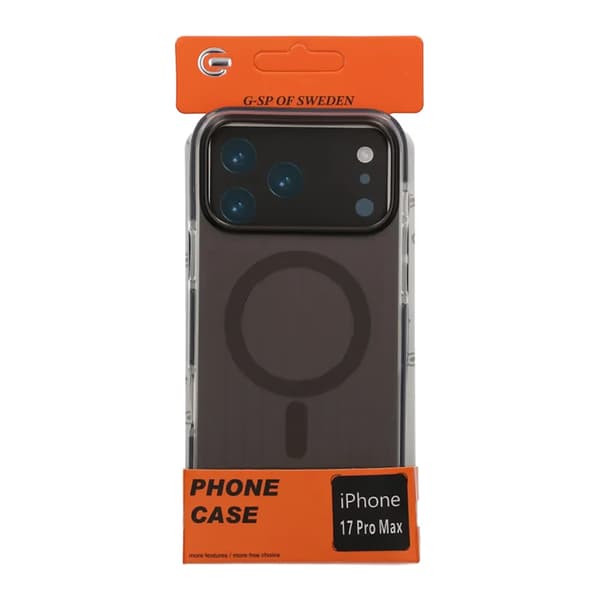 Corrugated Magsafe Mobile Case for iPhone 17 Pro Max - Black