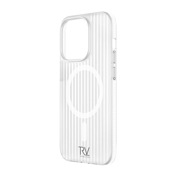 iPhone 15 Pro Mobile Case Corrugated with Magsafe Rvelon - White
