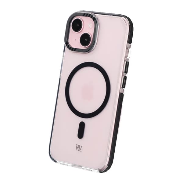iPhone 15 Rvelon Mobile Case Magnet Reinforced - Black