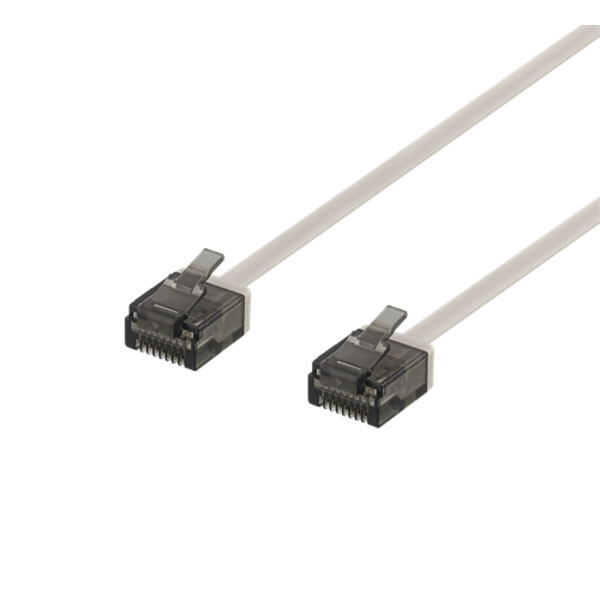 DELTACO Cat6a patch cable, flat, 3m, grey