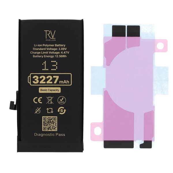 Rvelon Batteri för iPhone 13 - 3227 mAh Originalkapacitet