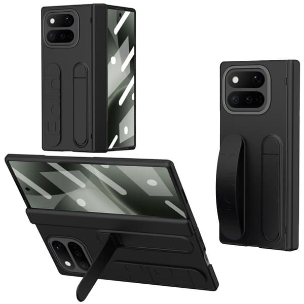 Google Pixel 11 Pro Fold Case with Tempered Glass Screen Protector - Black