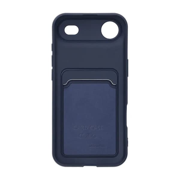 Silicone Mobile Case with Card Holder for iPhone 17 Air - Blue