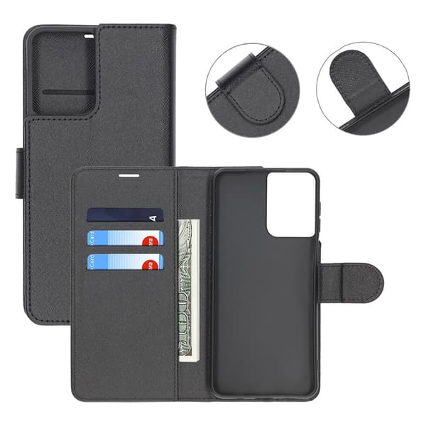 Motorola Moto G55 Wallet Case with Stand - Black