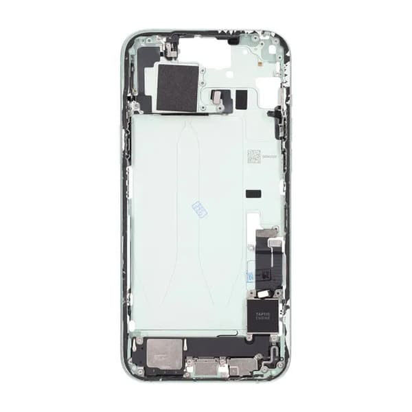 Middle frame with small parts for iPhone 15 Plus - Green OEM