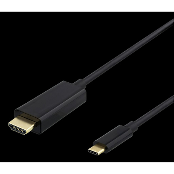Deltaco USB-C to HDMI cable, 4K, HDCP, 1m - Black