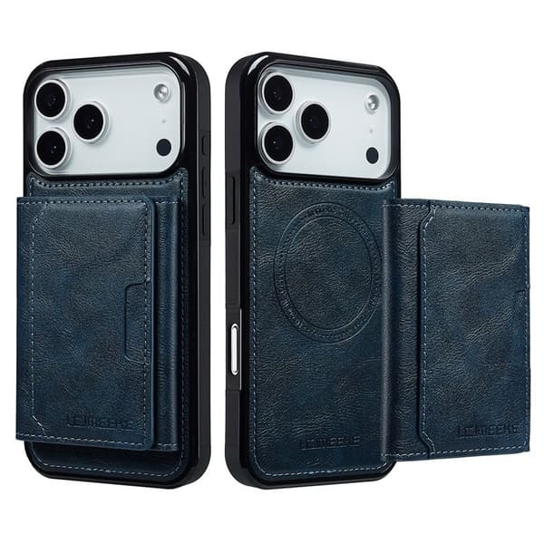 LC.IMEEKE iPhone 18 Pro/17 Pro MagSafe Case with Detachable Wallet - Blue