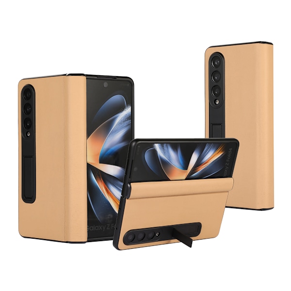Samsung Galaxy Z Fold4 Mobilskal Fodral Läder - Brun