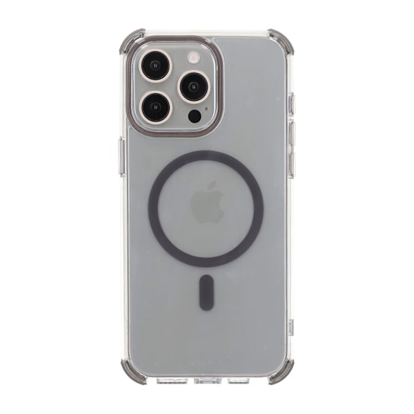 iPhone 15 Pro Max Rvelon Mobilskal Magnet med Kantskydd - Grå
