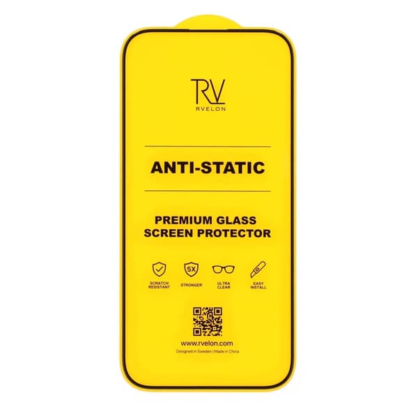 Rvelon Skärmskydd för iPhone 14 Pro Max och 15/16 Plus - 3D Härdat Glas - Bulk