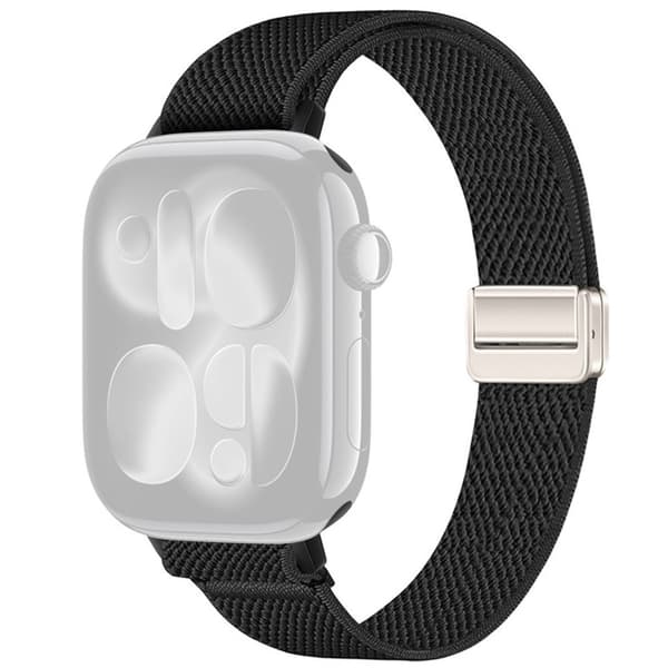 Apple Watch 49/46/44/42mm Slim Nylon Watch Strap - Black