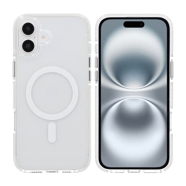 iPhone 16 Plus Mobile Case Magnet Double Protection - White
