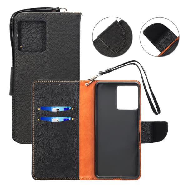 Case for Motorola Edge 50 Pro - Black and Brown