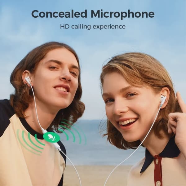 SiGN Wired Series Half In-Ear Hörlurar - Vit Svart