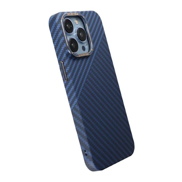 iPhone 15 Pro Max Mobilskal i Kolfiber - Blå/Grå