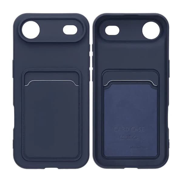 Silicone Mobile Case with Card Holder for iPhone 17 Air - Blue