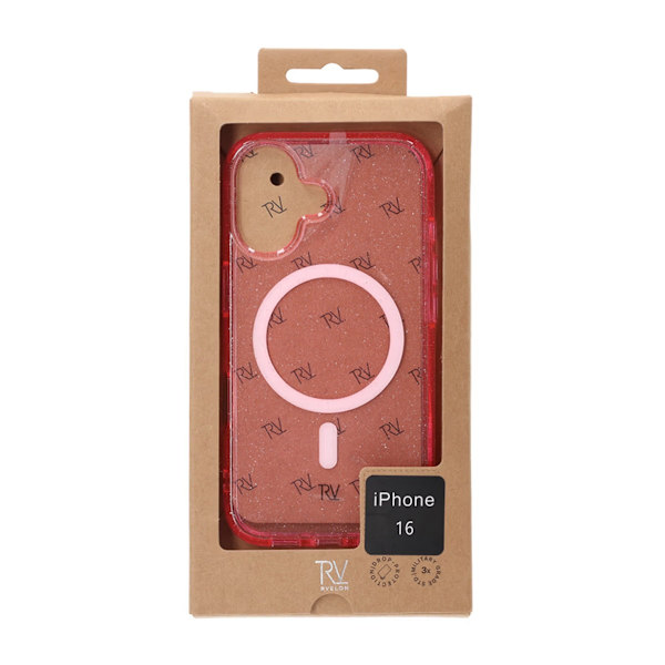 iPhone 16 Rvelon TPU Mobile Case with MagSafe - Glitter Pink