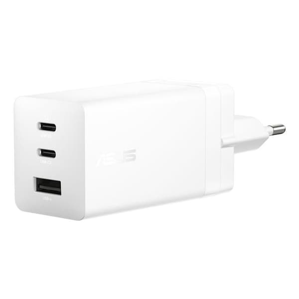 ASUS 100W GaN Wall Charger USB-C/USB-A with USB-C Cable – White