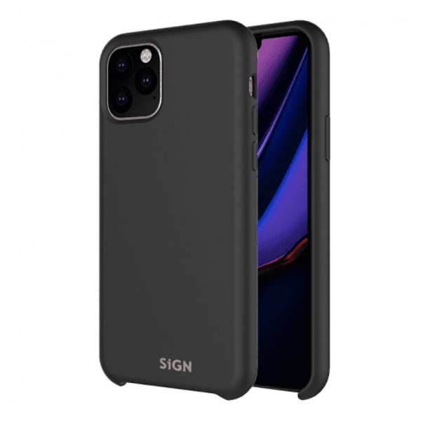 SiGN Liquid Silicone Case för iPhone 12/12 Pro - Svart