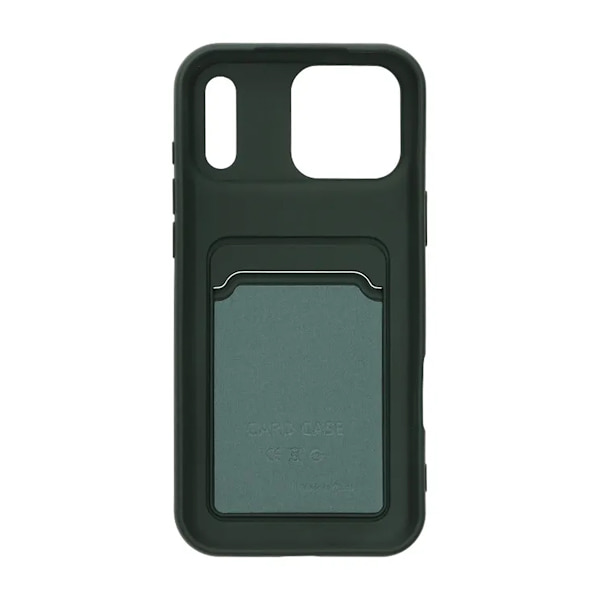 Silicone Case with Card Holder iPhone 17 Pro Max - Military green