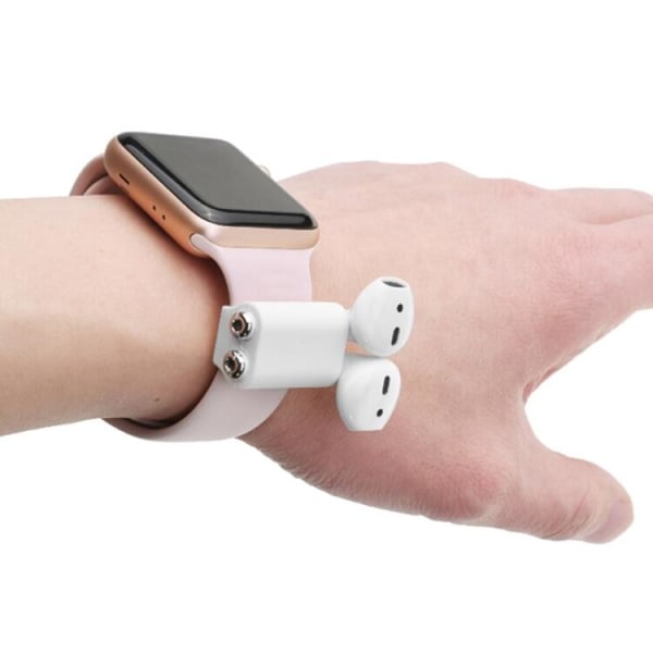 Silikonhållare för Apple Airpods / Pro - Apple Watch - Vit