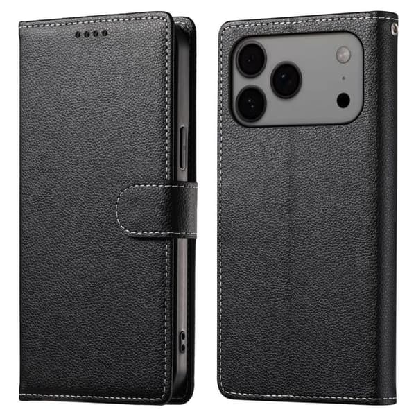 iPhone 18 Pro Max/17 Pro Max Wallet Cover - Black